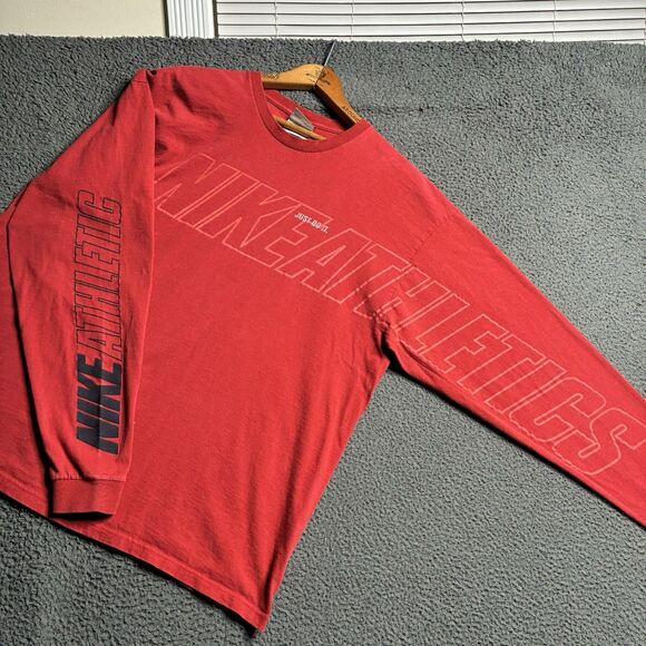 Vintage Y2K Nike Spell Out Size Large Long Sleeve T-Shirt Men’s Swoosh - Picture 9 of 14